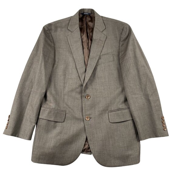 Brooks Brothers Suit Mens 40S (READ) Light Brown 100% Wool Formal Wedding - Picture 5 of 16